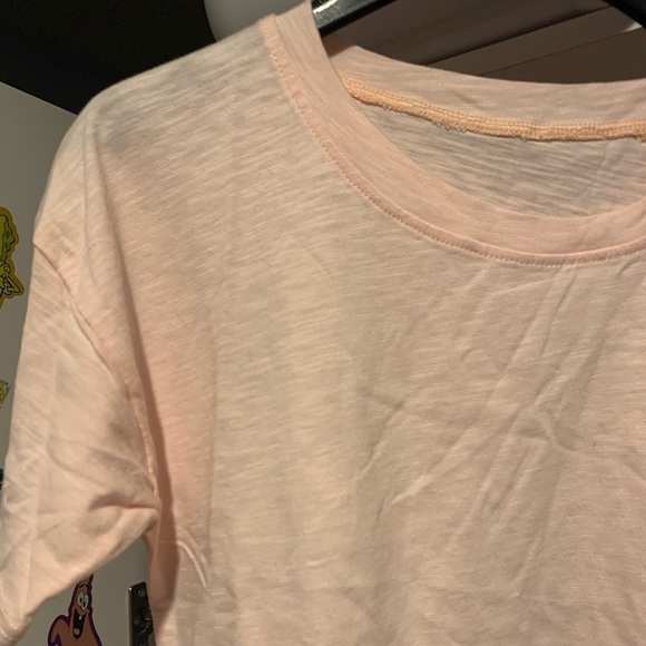 Smiley sunshine crop top one size Light pink NWOT - Picture 5 of 7